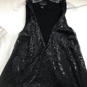 Cynthia Rowley sequined open vest. Size large.